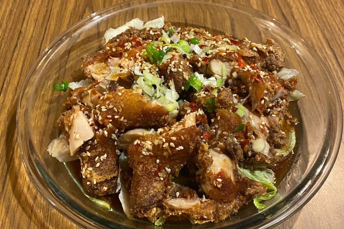 14. Deep Fried Chicken with Special Hot Sauce