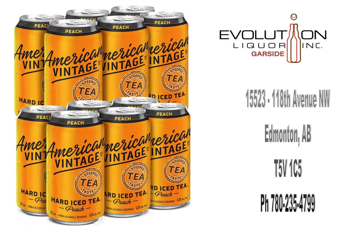 American Vintage Hard Iced Tea Peach C355-12 (12 x 355ml Can)