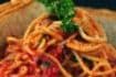 Rigatoni alla Puttanesca (made with anchovies)