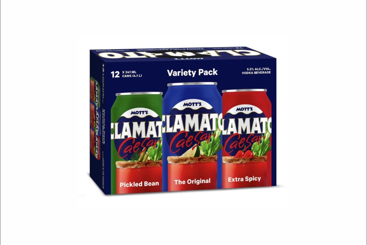 Mott's Clamato Caesar Variety Pack (12 Pack Cans) (12 x 355ml)