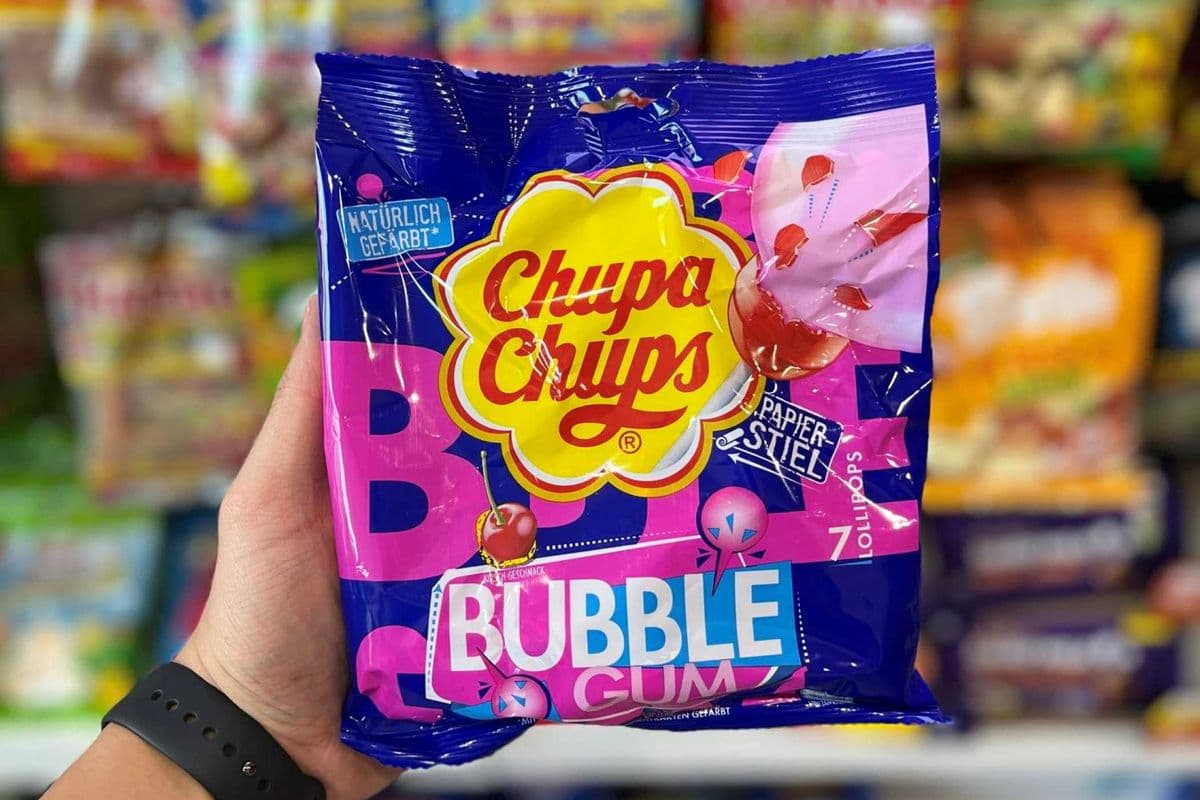 (UK) CHUPA CHUPS BUBBLE GUM LOLLIPOPS - 7PCS