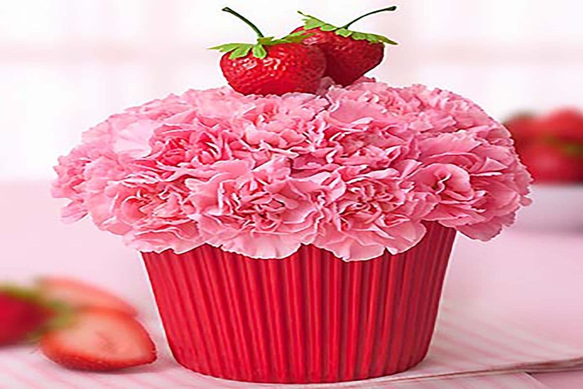 Spring Large Strawberry - Cupcake