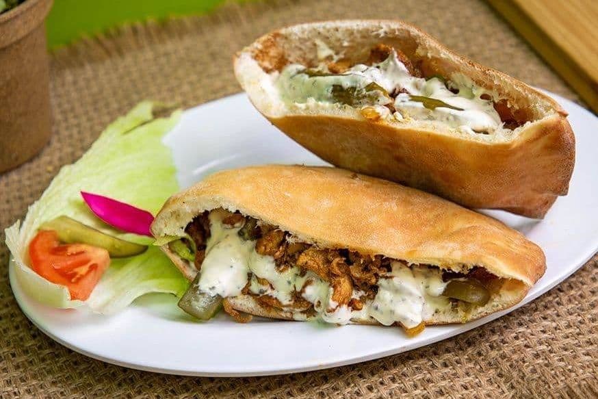 2 Halves of Chicken Shawarma Sandwich