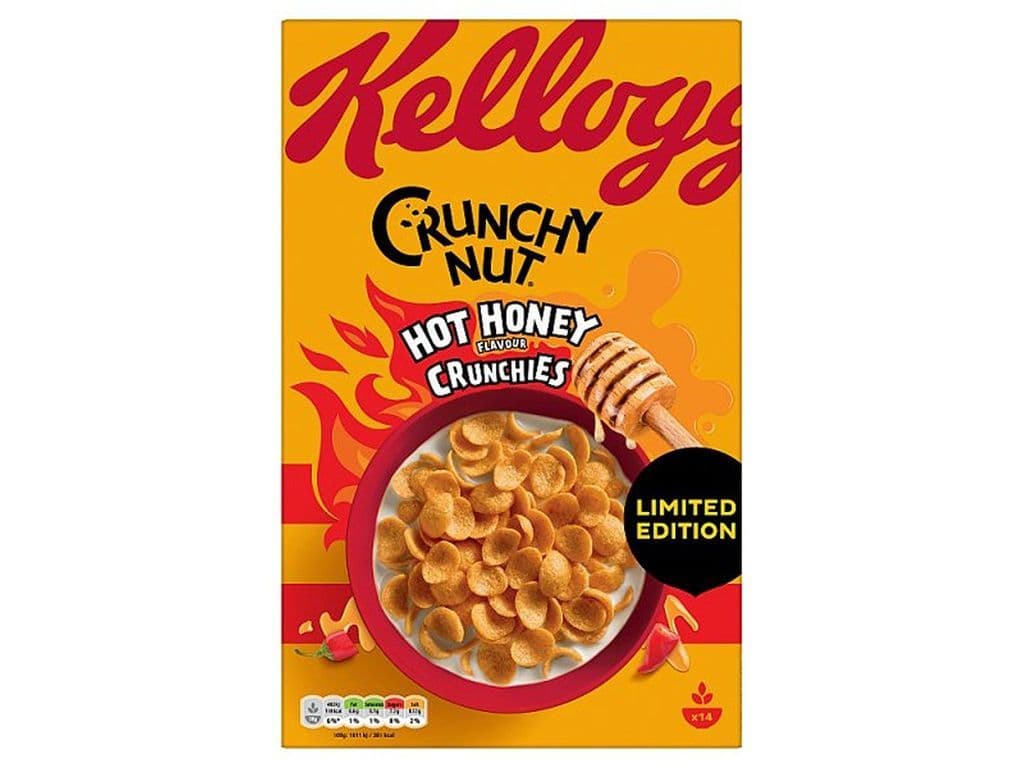 Kelloggs Crunchy Nut Hot Honey Cereal UK 420g Box