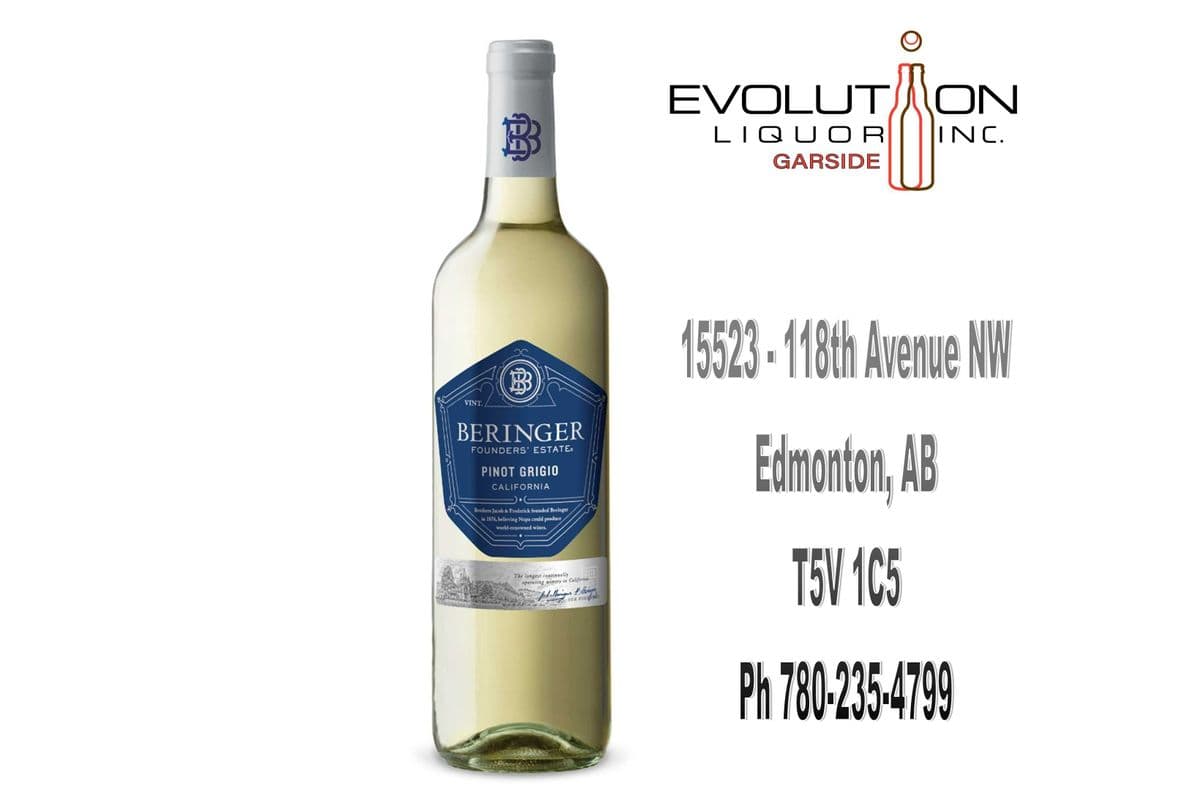 Beringer Founders' Estate Pinot Grigio 0750G (1 x 750ml Glass Bottle)