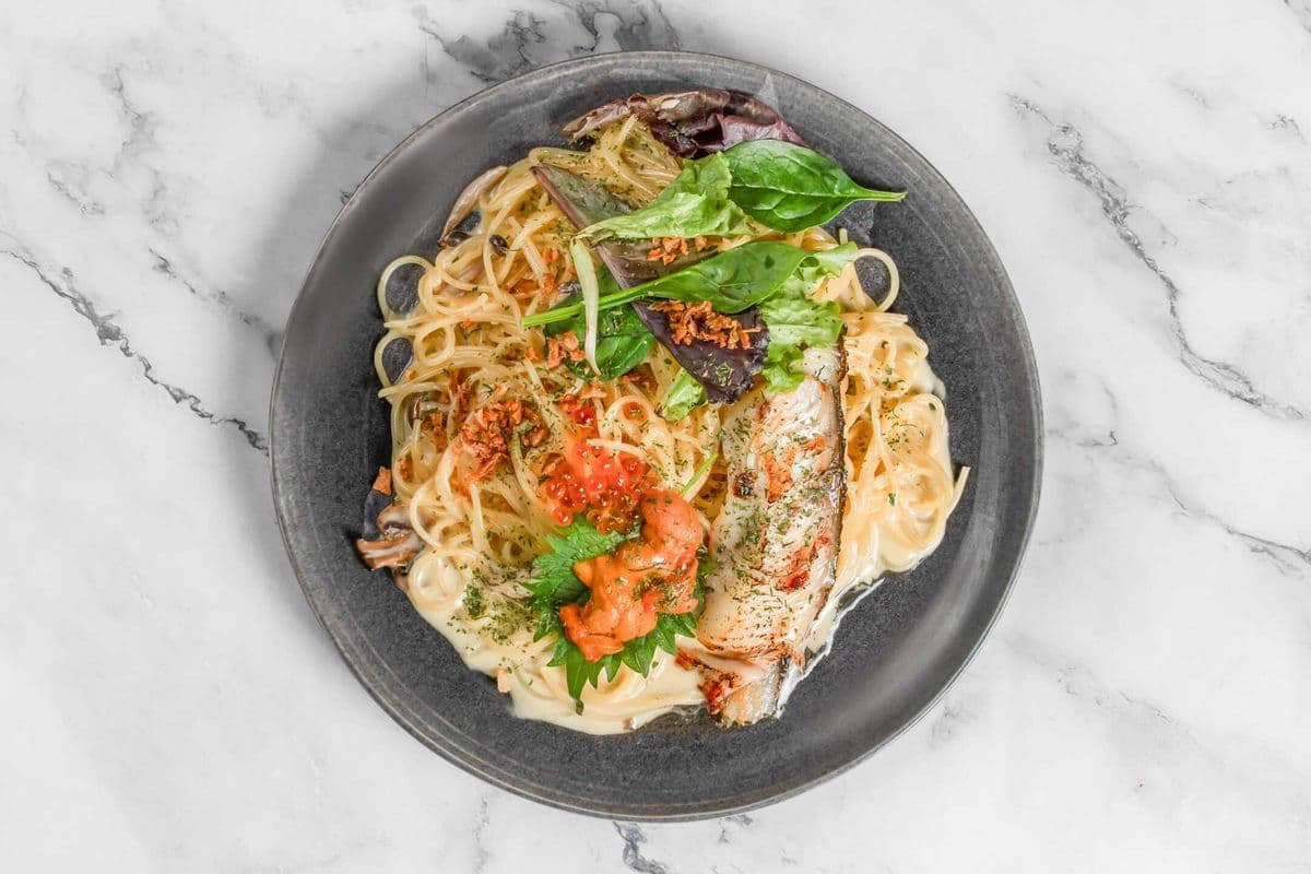 Us4 Uni and Black Cod Spaghetti / 深海鳕鱼海胆意面