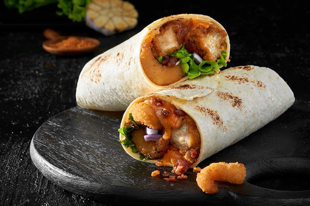 6ixty's Meaty Wrap & Fries