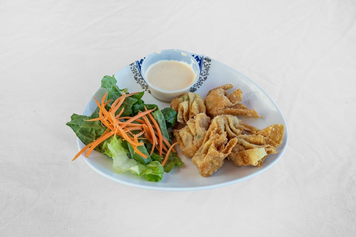 Wontons (au poulet) frits (6 mcx) / Crispy Fried Wontons (Chicken) (6 pcs)
