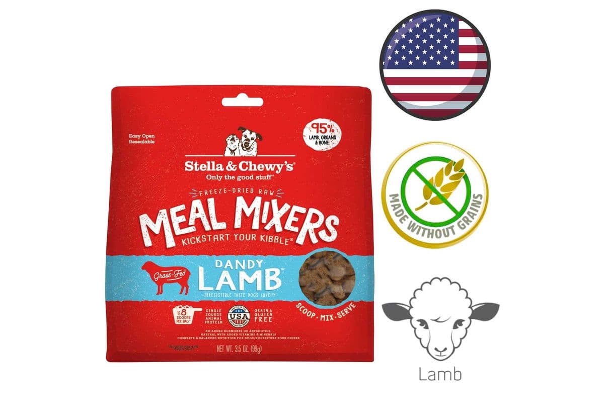 Stella & Chewy's - Dandy Lamb Freeze Dried Raw Meal Mixers For Dogs - 3.5 Oz