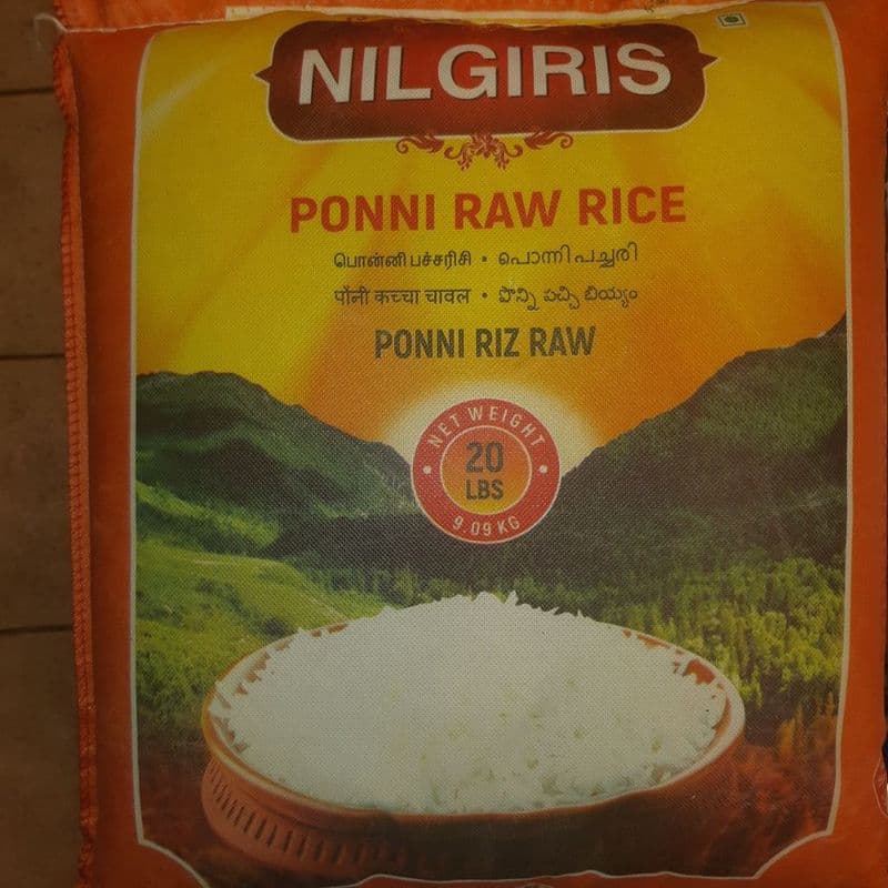 Nilgiris Ponni Raw Rice Bag (20 lbs)