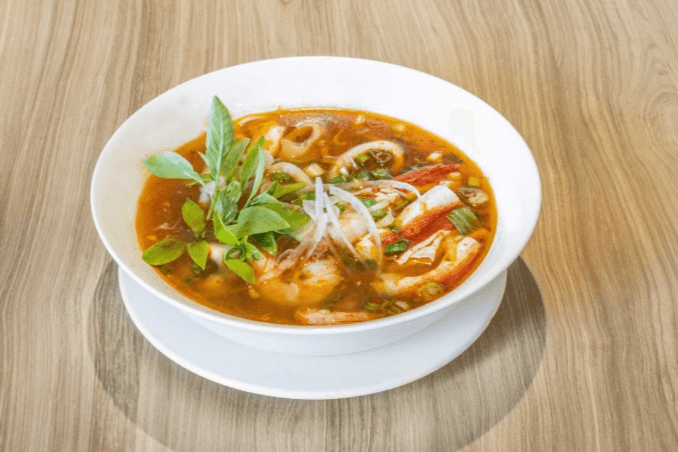 34C. Satay Peanut Seafood Noodle Soup