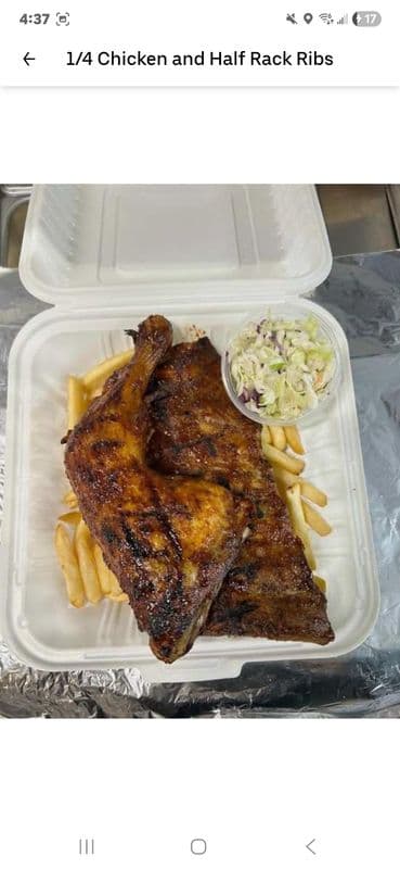 1/4 Chicken and Half Rack Ribs