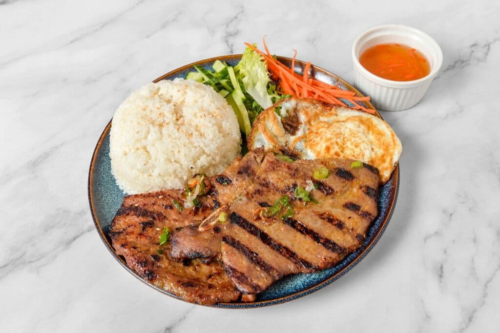 Pork Chop with Fried Egg Rice