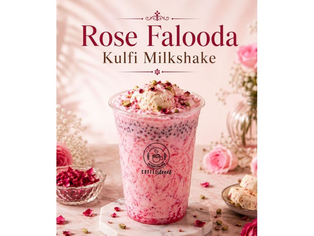 Rose Falooda Kulfi Milkshake
