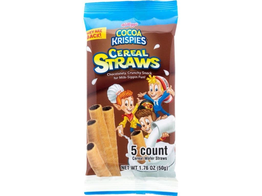 Cocoa Crispies Cereal Straws 5 Pack Chocolate Wafer Straws