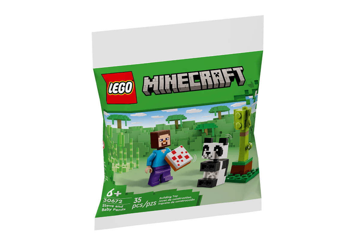 LEGO Minecraft Steve and Baby Panda