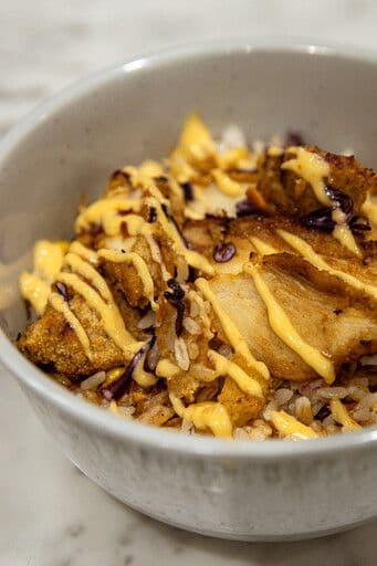 Bol de riz et escalope de poulet au four / Baked Chicken Cutlet Rice Bowl