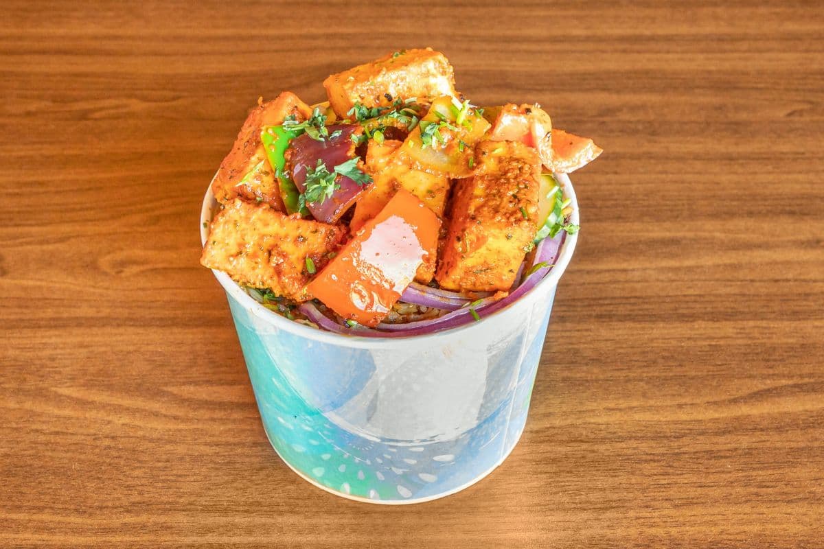 Paneer Tikka Biryani (protein-rich)