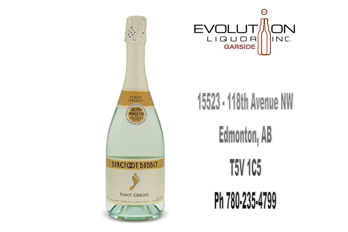 Barefoot Bubbly Pinot Grigio 0750G (1 x 750ml Glass bottle)