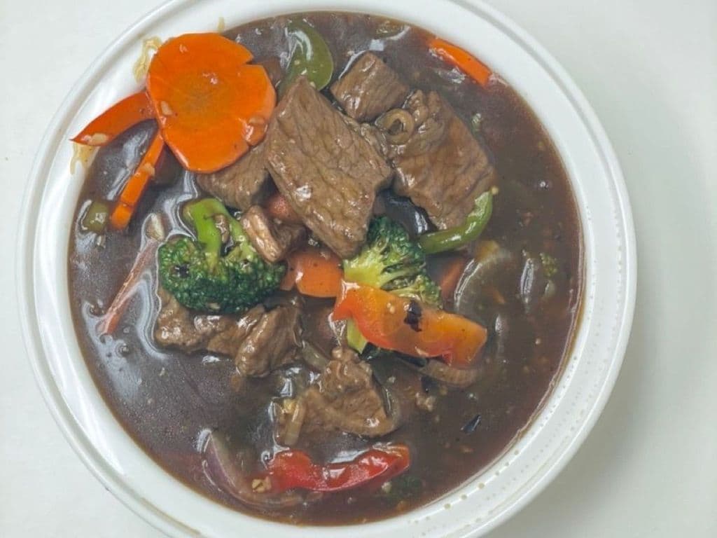 Beef, Broccoli in Black Bean Sauce