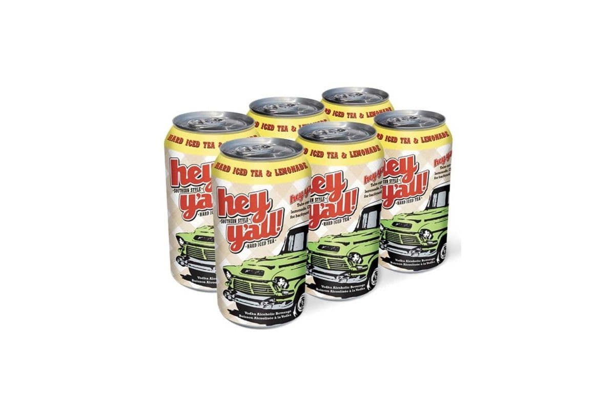 Hey Y'all Iced Tea Original Lemonade (6 x 355 ml Cans)