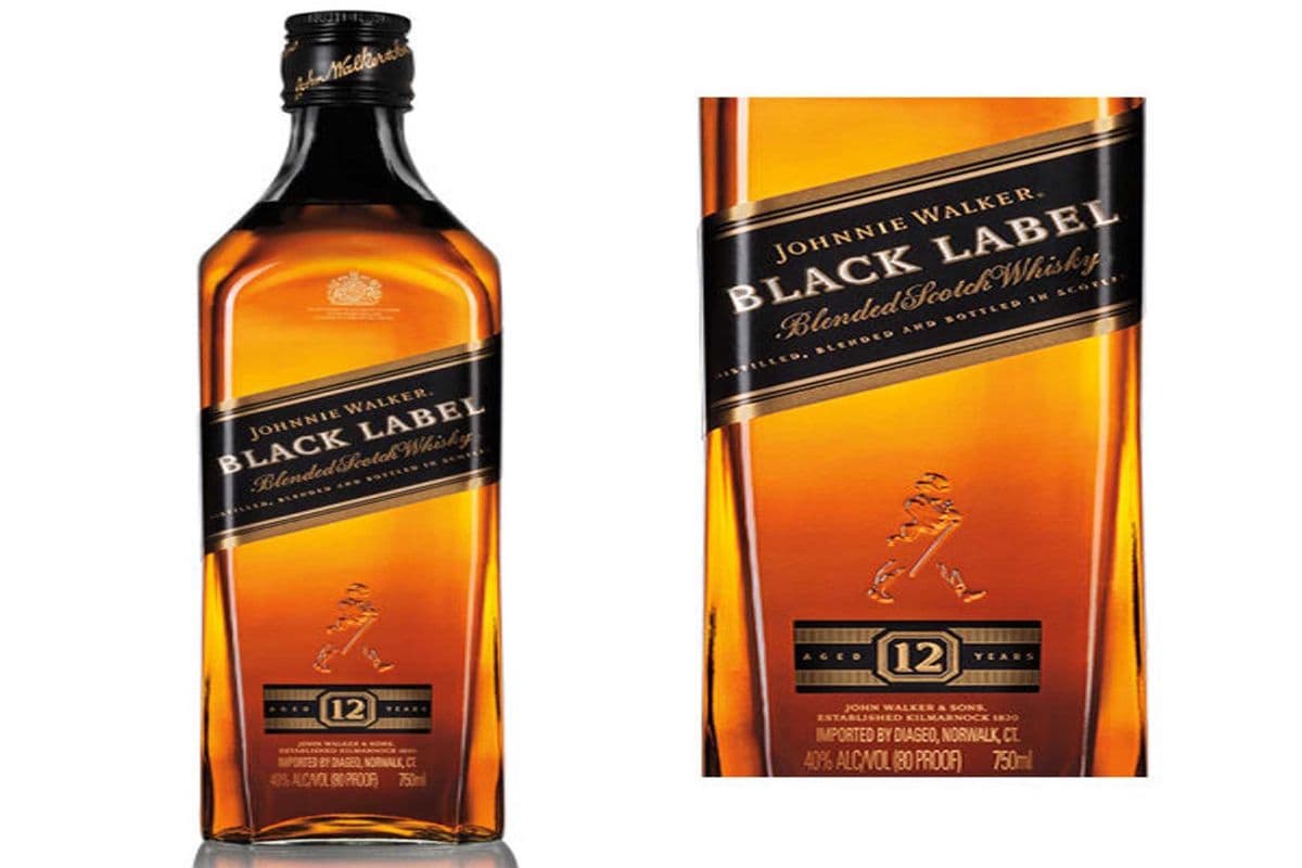 JOHNNIE WALKER BLACK LABEL 12 YEAR BLENDED SCOTCH WHISKEY 750ML (1 x 750ML )
