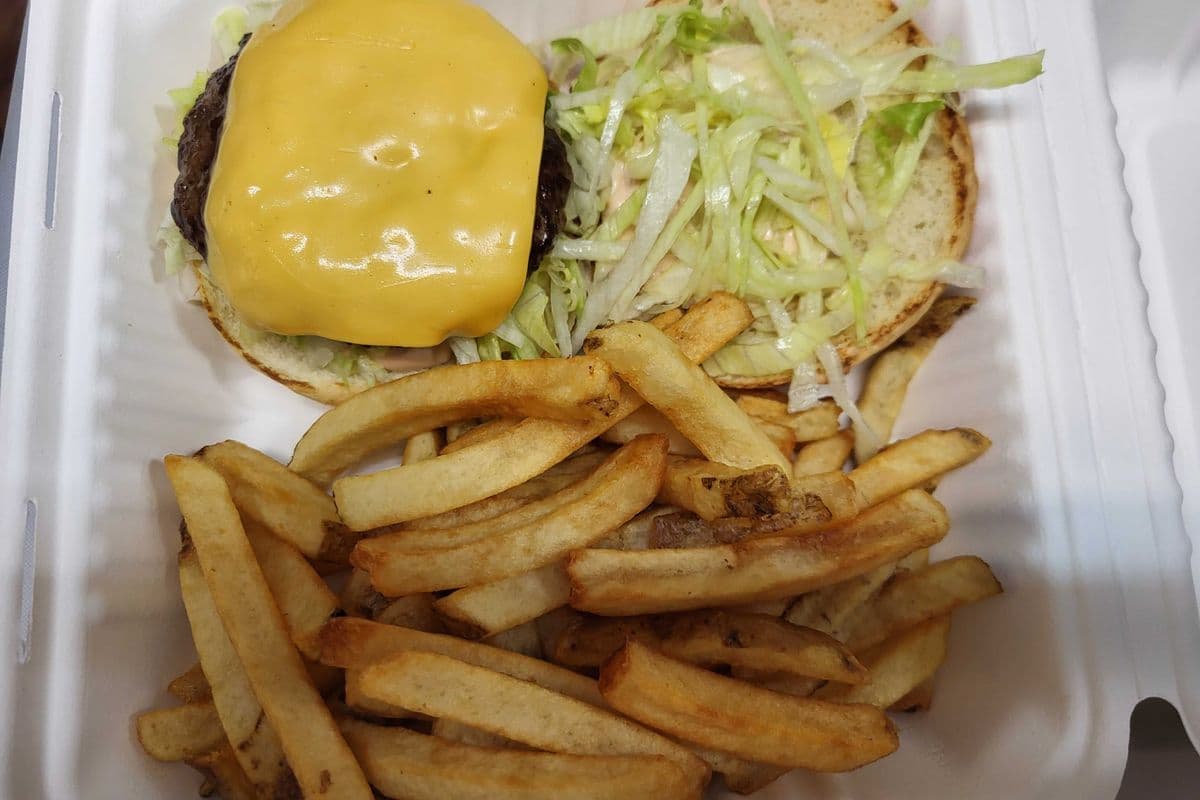 Little M with Fries