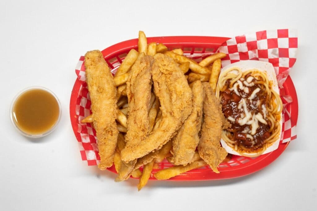 Cm2 - Chicken Strips with Fries and Spaghetti