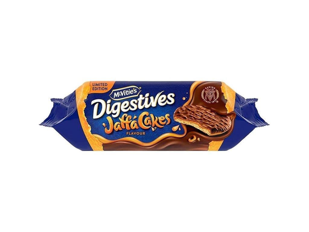 McVities Digestives Jaffa Cake Biscuits UK Orange Caramel Chocolate Coated Snack 250g