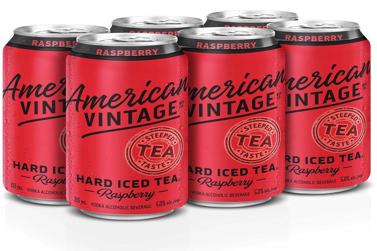 AMERICAN VINTAGE ICED TEA RASPBERRY 6 CANS (6 x 355 ML)