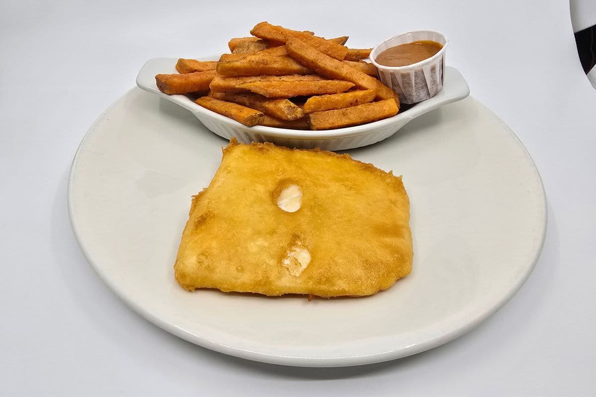 Halibut and Sweet Potato Fries