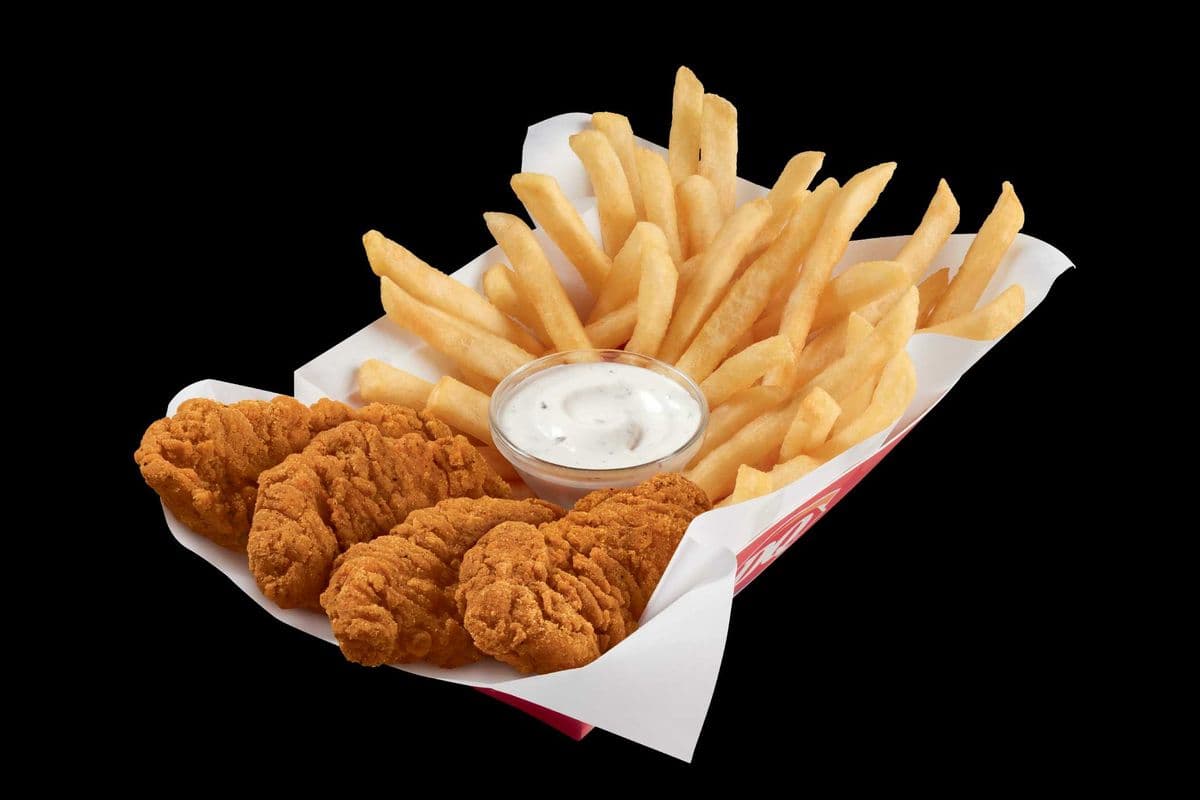 New! FlameThrower® Chicken Strip Basket with drink