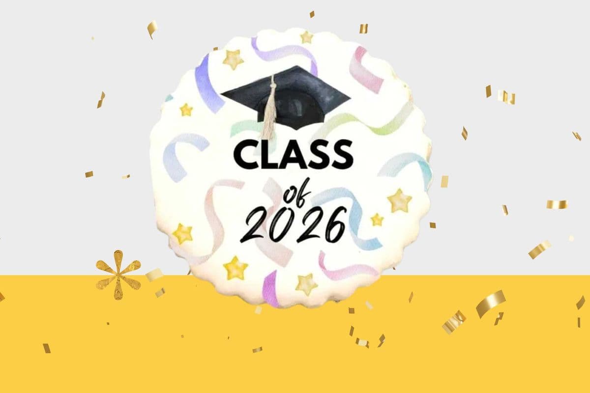 Grad Confetti Cookie (1pc)