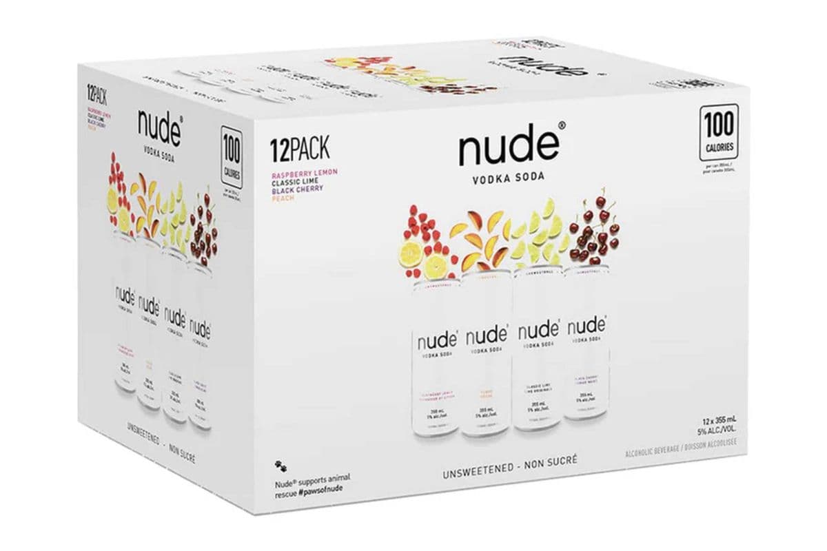 Nude Vodka Soda Mini Mix Pack (12 x 355 ml Cans)