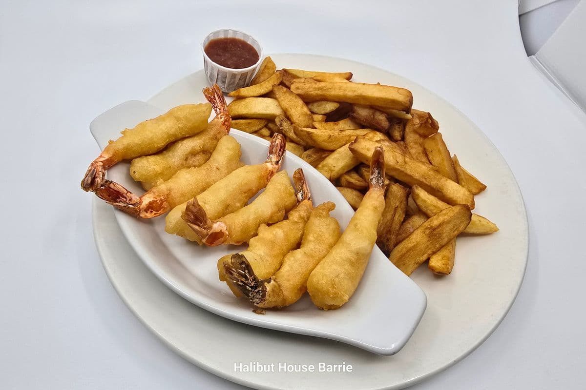 Black Tiger Shrimp (8 pcs) and Chips