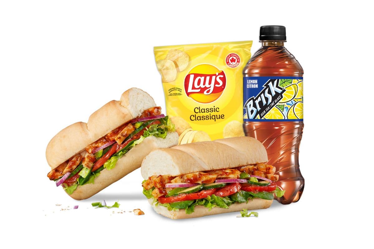 Footlong Sweet Onion Chicken Teriyaki Sub Combo (830-1120 Cals)