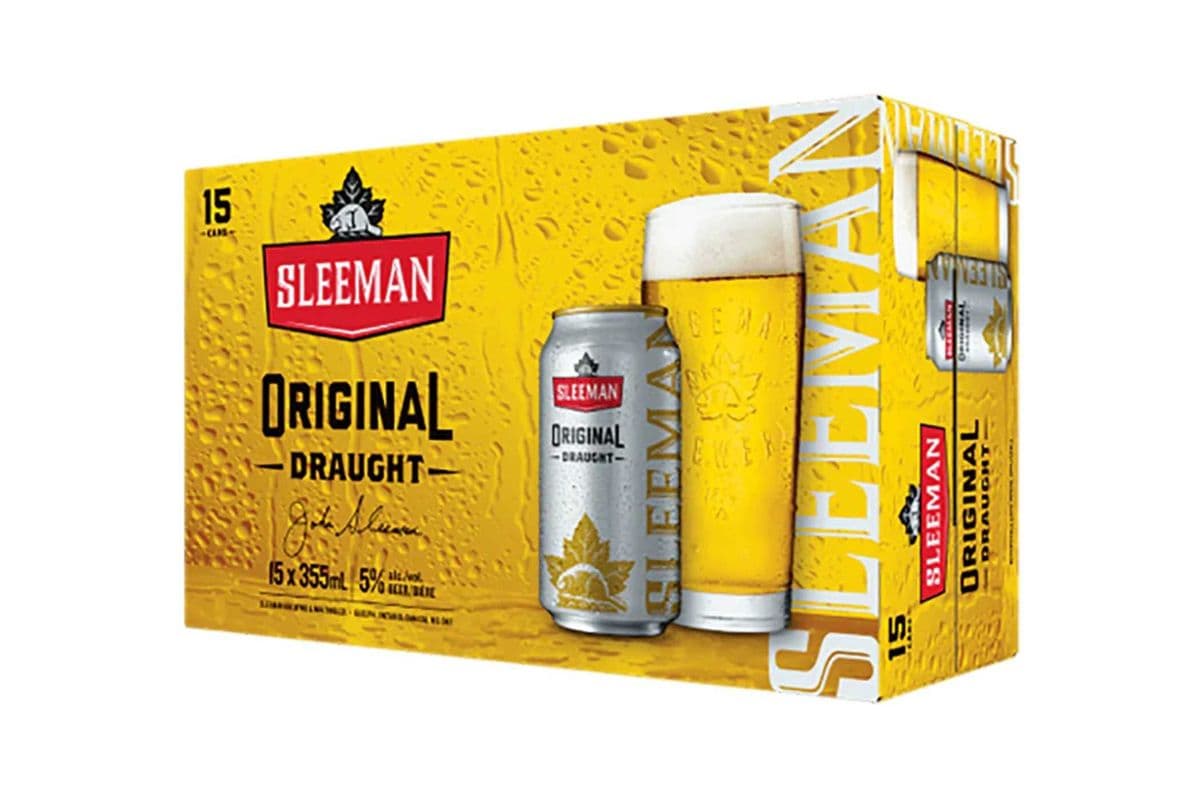 Sleeman Original Draft Lager - 15x355mL Cans (15 x 355 ml)