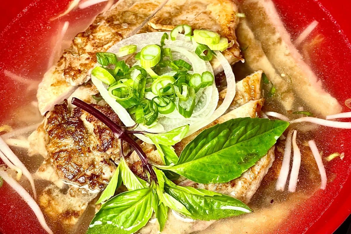 1308. Lemongrass Pork Noodle Soup Combo