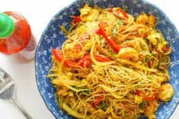(GF) Singapore Style Curry Rice Vermicelli