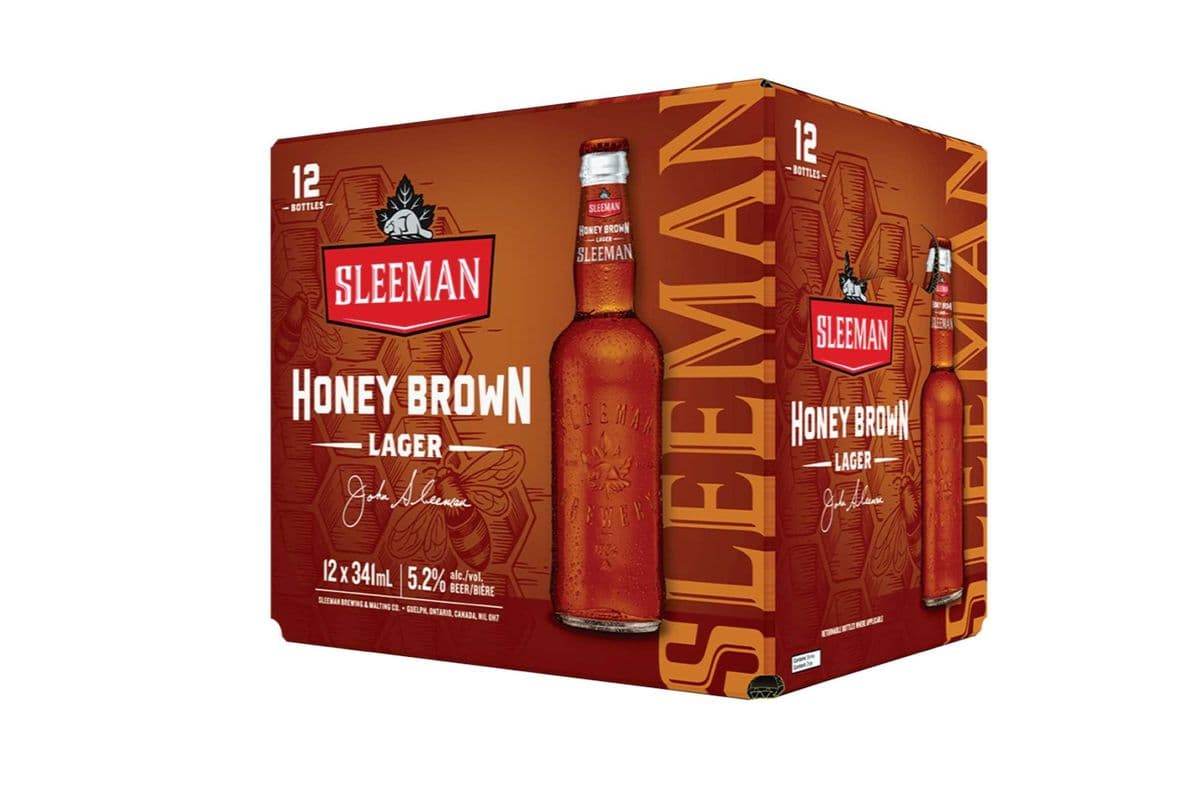 Sleeman Honey Brown(12 bottles) (1 x 341 ML)