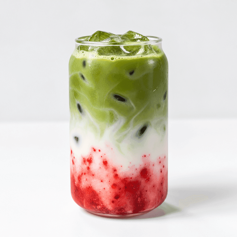 ICED STRAWBERRY MATCHA / MATCHA GLACÉ À LA FRAISE