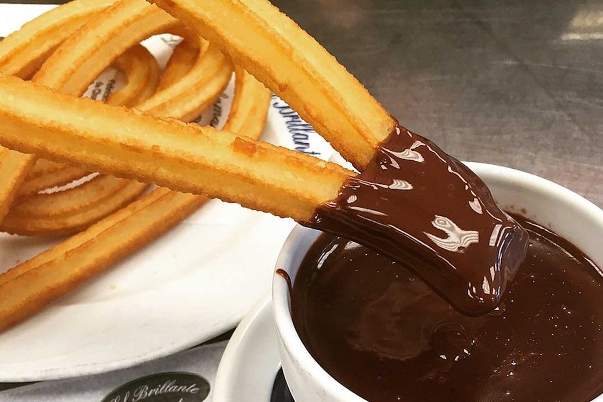 Dipping Churro with Dipping Sauce on the side