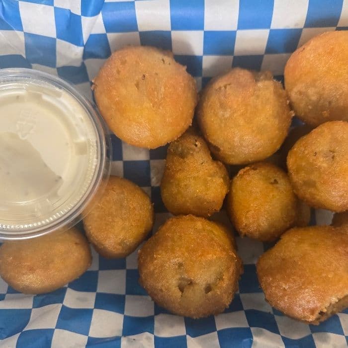 Deep Fried Mushroom Caps (10 Piece)