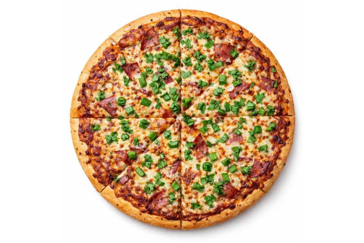 9. Pepperoni, Salami, and Green Peppers Pizza
