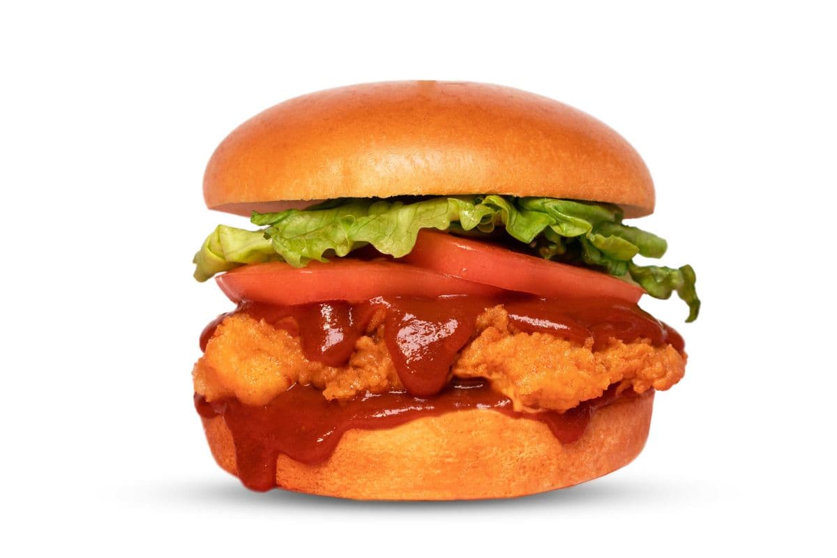 HOT BBQ CHICKEN BURGER: Crunchy BBQ Twist!
