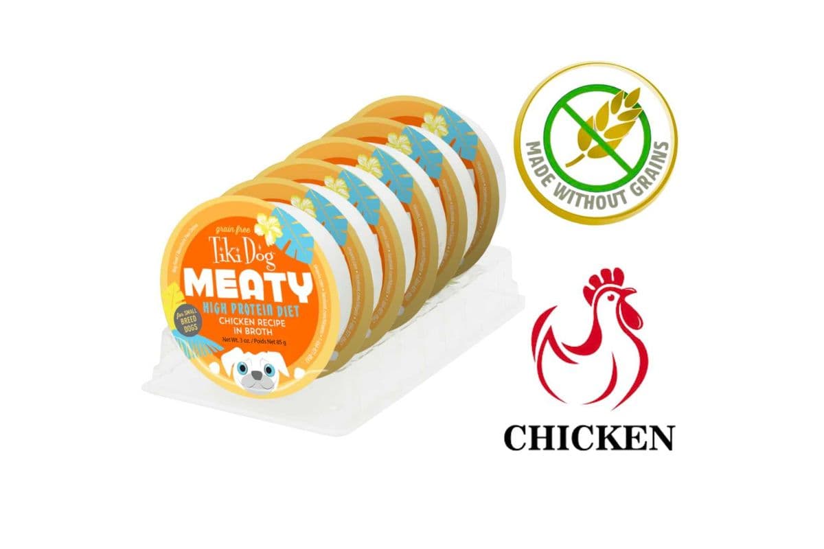 Tiki Dog - Grain Free Meaty Chicken In Broth Wet Dog Food - 3 Oz