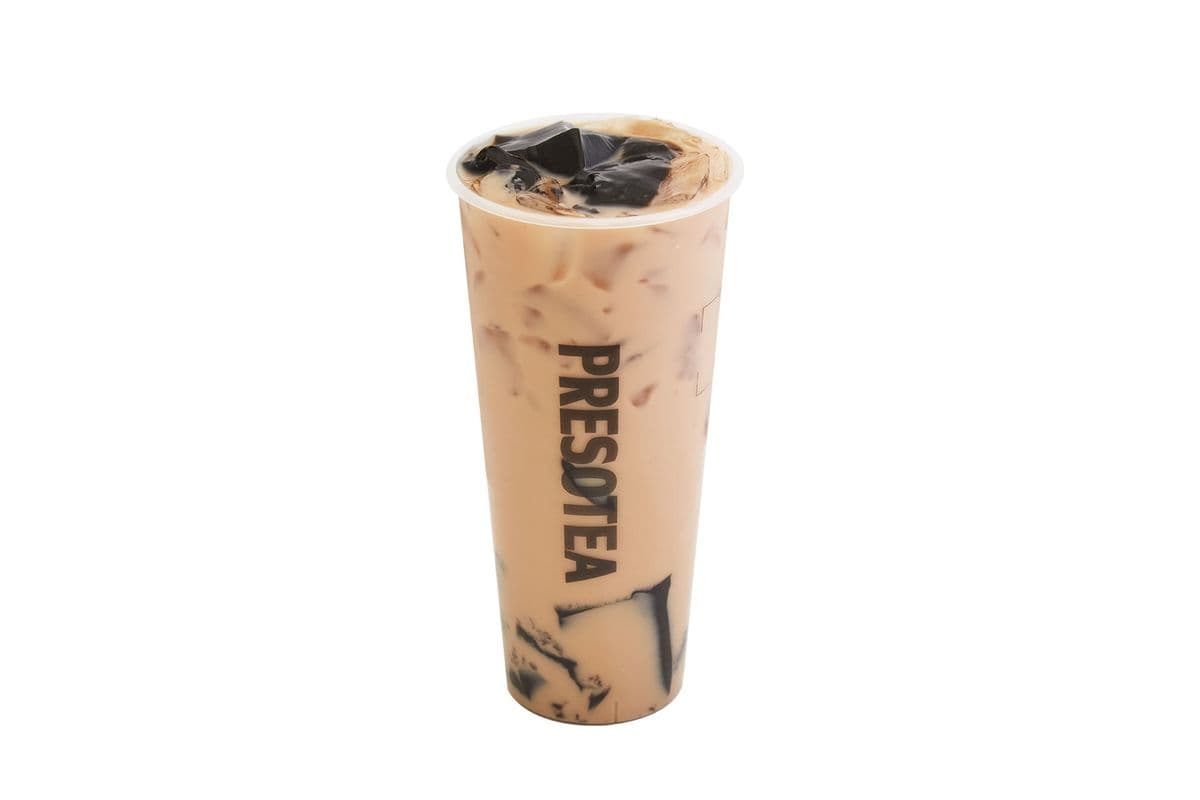 Grass Jelly Milk Tea
