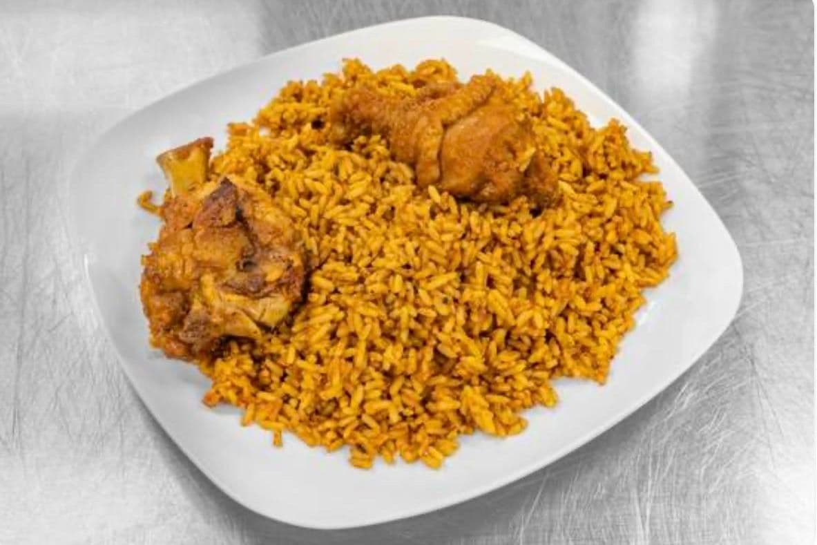 Jollof Rice with Two Turkey or Chicken