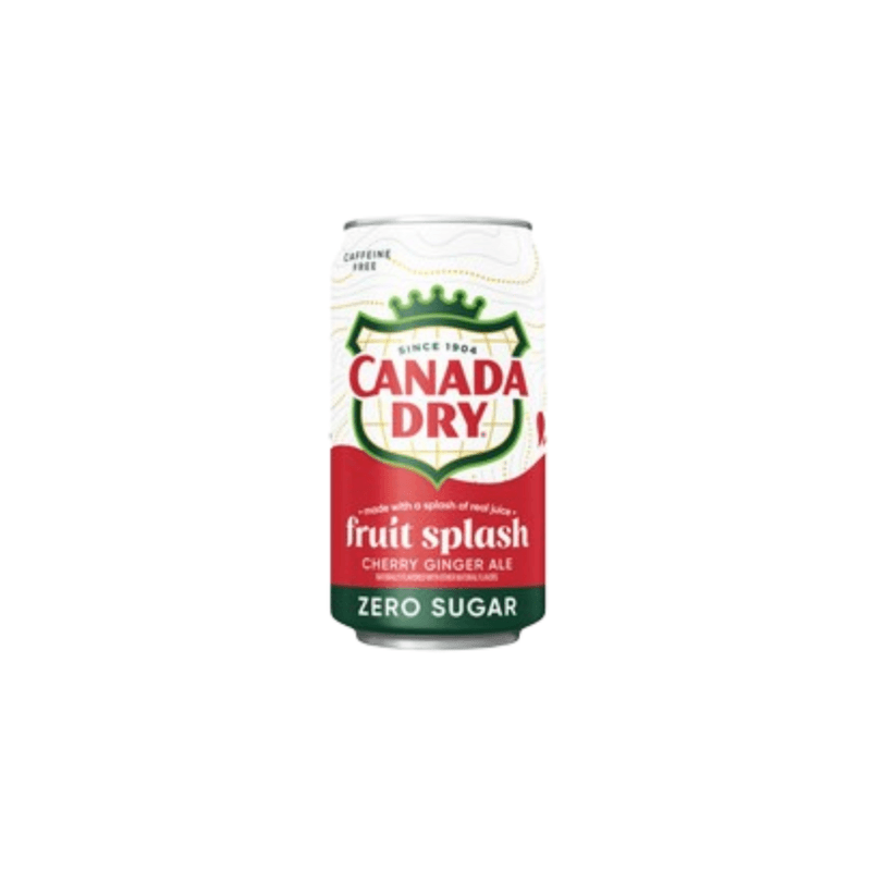 Fruit Splash Zero Sugar Cherry Canada Dry Ginger Ale - USA (355ml)