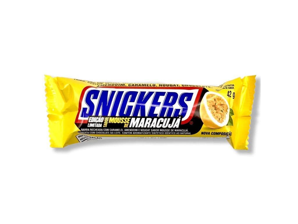 Snickers Passionfruit Mousse Brazilian Milk Chocolate Nougat Caramel Peanut Bar 42g